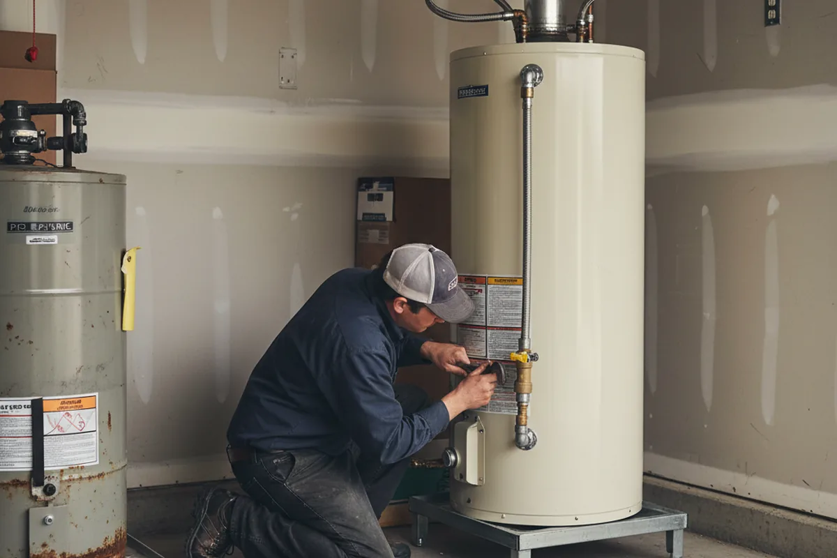 Water heater and shutoff valve replacement in Centerville